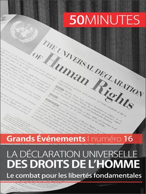 cover image of La Déclaration universelle des droits de l'homme